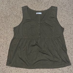 Sonoma olive green cotton tank